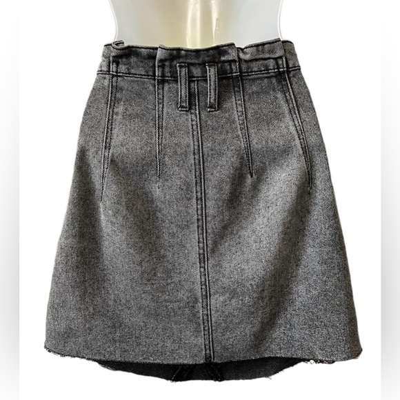 NWT Free People East Of Eden Denim Mini Skirt Women's 24 Belted Paperbag… - Picture 6 of 12